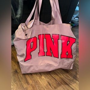 PINK weekender tote bag